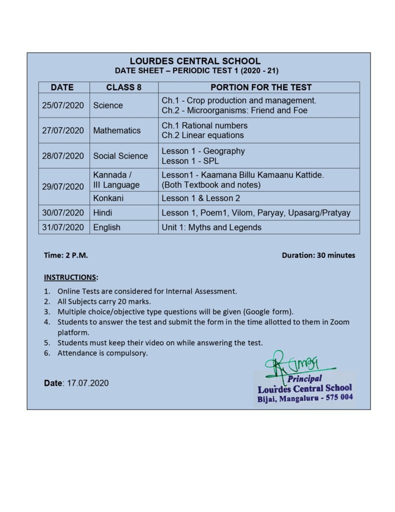 Class 8-Date sheet for periodic test 1_page-0001